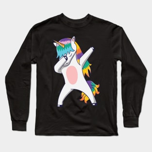 Dabbing Unicorn Long Sleeve T-Shirt